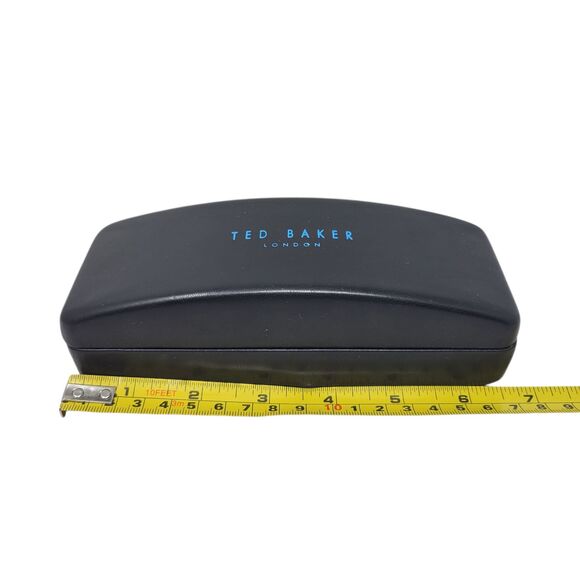 Ted Baker London Unisex Black Leather Sunglasses Eyeglass Clam-Shell Case ONLY - Picture 8 of 10